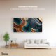 thumbnail image 2 of Cuadro Decorativo Canvas Abstracto Ondas Turquesas 120x60 Canvas Revolution, 2 of 3