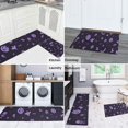 thumbnail image 5 of Halloween Purple Spooky Icons Kitchen Rugs Sets Of 2,Anti Fatigue Kitchen Mat Rugs Non Slip Washable,Decorative Kitchen Floor Mats for Kitchen,Sink,Laundry,17"x30"+17"x47", 5 of 7