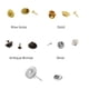 thumbnail image 4 of Tachuelas para corbatas Monstrate Paquete de 100 dorado, 4 of 6