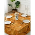 thumbnail image 3 of Orange Geometric Suqare Tablecloth - 60 x 60 Inch, Modern Luxury Aesthetic Abstract Motifs Waterproof & StainResistant Tablecloth, Washable Oil-proof Table Cover for Dining/Party/Wedding/Buffet, 3 of 9