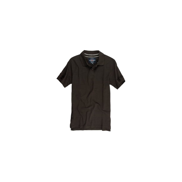 Ecko Unltd. Polo de rugby con rinoceronte bordado en la sisa para hombre, marrón, pequeño