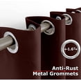 thumbnail image 2 of Ample Decor 2 Panel 46 x 95 inch 100% Polyester Blackout Curtains, Noise Reducing - Brown, 2 of 6