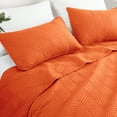 thumbnail image 3 of Whale Flotilla California King Size Quilt Set, Soft Ultrasonic 104x112 Inch Bedding Set, Lightweight Bedspread Coverlet with Vintage Pattern, Reversible Bed Cover for All Seasons, Burnt Orange, 3 of 10