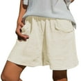 thumbnail image 2 of Womens Casual Shorts Drawstring Elastic Summer Shorts Comfy Pocketed Pants, 2 of 6