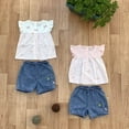 thumbnail image 4 of Ella 2-Piece Top & Denim Shorts Set, 4 of 5