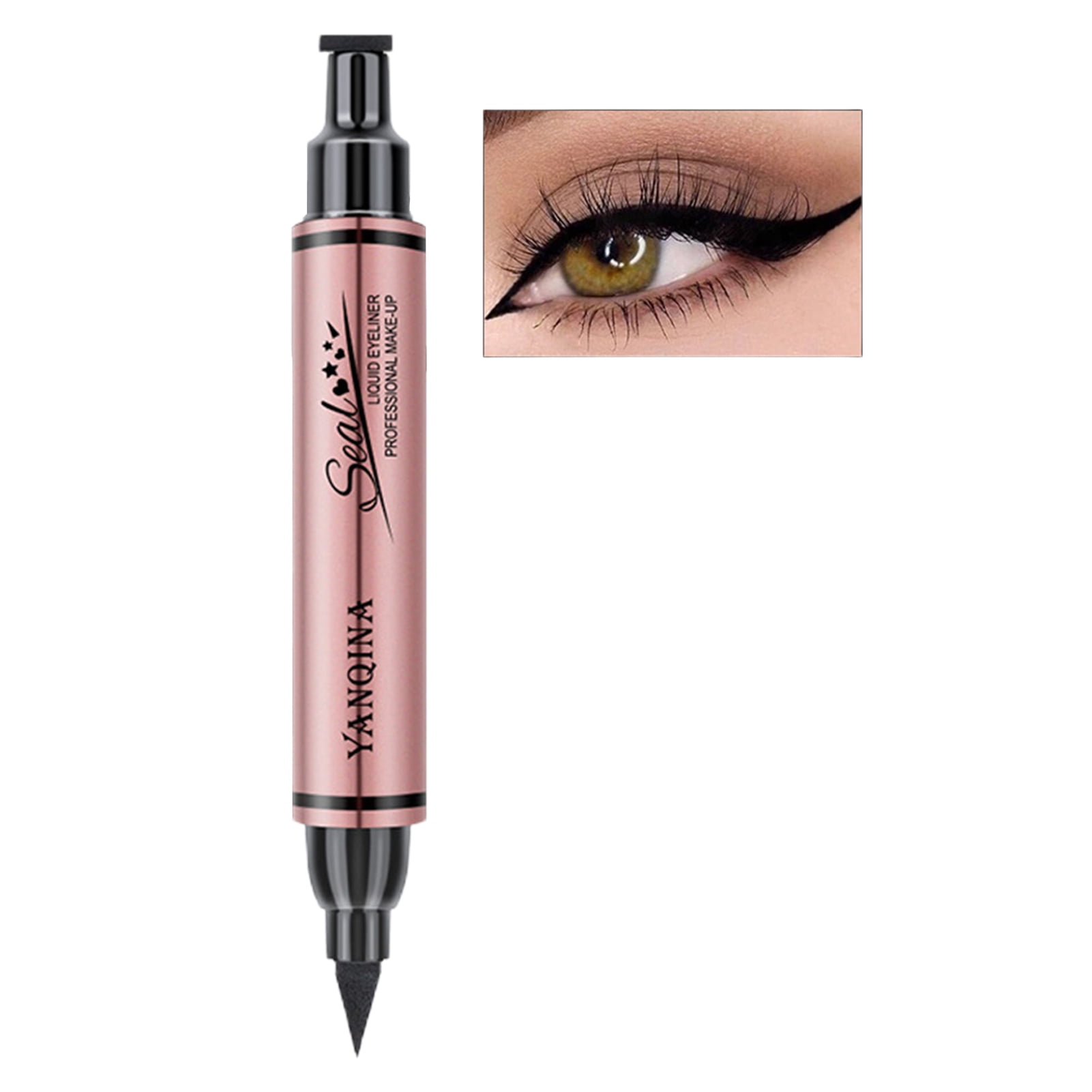 Chicmine 3.5g Double-ended Eyeliner Non-irritating Stars Triangles Hearts  Shape Natural Cosmetics Accessory Lightweight Face Stamp Eyeliner Pencil  Accessories for Female 