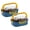 Blue, variant on 2 Tier Bento Lunch Box, Stackable Microwave Safe Food Container with Lock Buckle, Leakproof Lunchbox for Adults, Work, Travel, Meal Prep Supplies, White