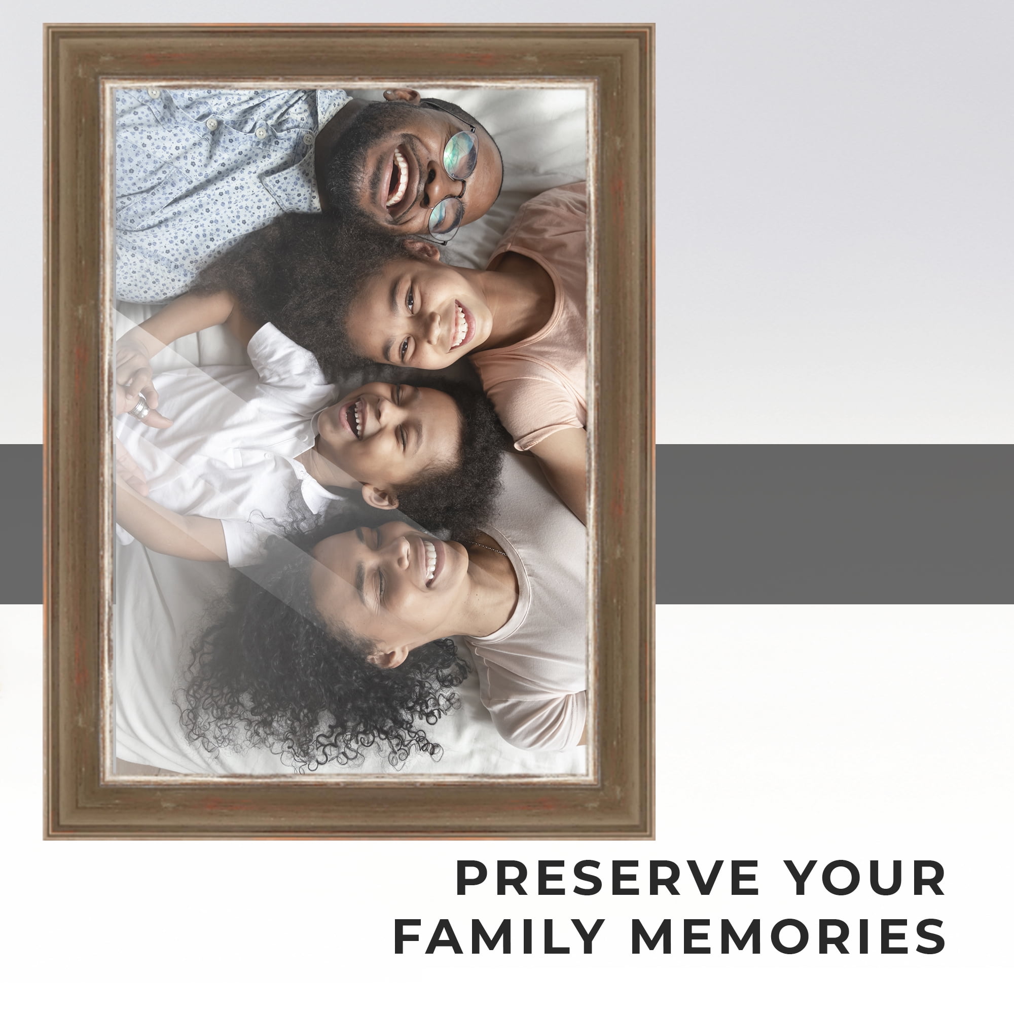 18x24 Frame Grey Real Wood Picture Frame Width 1.75 inches | Interior Frame Depth 0.5 inches |