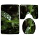 thumbnail image 1 of ABPHQTO Gotas de agua sobre la hoja HD Juego de alfombras de baño de 3 piezas Alfombra de baño Alfombra de contorno y tapa de inodoro, 1 of 2