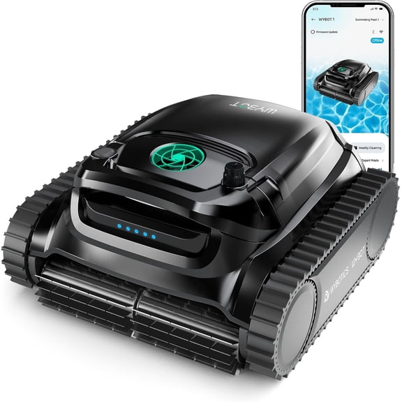 Restored WYBOT M1 Pool Cleaner Robot, App Controlled Robotic Pool Vacuum, 300 Mins Runtime, 6 Path Planning & 7 Working Modes, Dual Filtration System