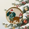thumbnail image 4 of Christmas Coastal Dog Glass Decoration - Hanging Christmas Tree Ornament, Cute and Festive Holiday Decor, Perfect for Coastal-Themed Christmas Decorations and Dog Lovers, 3.9in/10cm, B, 4 of 6