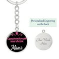 thumbnail image 2 of Dog Mom Keyring Czechoslovakian Vlcak Mama Circle Keychain Stainless Steel or 18k Gold, 2 of 12
