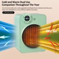 thumbnail image 2 of Mistaha 2000W Touch Screen Heater Fan with Remote Control - Green Color, Adjustable 3 Gears, Timer, Oscillation, Cold & Warm Air, 110V-220V, 2 of 7