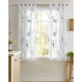thumbnail image 4 of Green Beige Spring Floral Sheer Curtains 54 Inch Length 2 Panels Set for Living Room/Bedroom, Luxury Botanical Summer Kitchen Curtains Grommet Semi-Sheer Curtains Drapes Window Treatments 42"x54"x2, 4 of 7