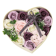 thumbnail image 1 of Injueey Caja de regalo con forma de corazón, caja de regalo con flores, organizador de decoración de papel para festival de cumpleaños, azul Kits de decoración para fiestas Violeta, 1 of 6
