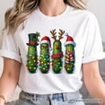 thumbnail image 2 of Christmas Pickles T-Shirt, Festive Holiday Cucumber Holiday Tee, 2 of 5
