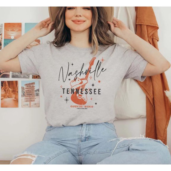 NASHVILLE TENNESSEE Graphic Short sleeve Tees Plus Size