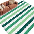 thumbnail image 2 of 6'x9' Area Rugs, Green Ombre Grey Striped Indoor Outdoor Area Rug for Living Room Bedroom, Farmhouse Stripe Modern Washable Bathroom Rugs Kitchen Floor Carpet Mats Home Decor Aesthetic, 2 of 8