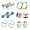 multicolor, variant on MATROOY 12Pcs Steel Stud Earring Cubic Zircon Ear Studs Screw Back Piercing Ear Jewelry➳-multicolor