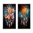 thumbnail image 2 of Designart "Mystic Dreamcatcher Dream V" Dream Catcher Framed Wall Art Set Of 2 - Gold Spiritual Framed Canvas Set For Living Room Decor, 2 of 7