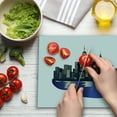 thumbnail image 3 of NYC Cutting Board, Modernistic Metropolitan City Skyline New York Night Skyscrapers Theme Empire State, Decorative Tempered Glass Cutting and Serving Board, in 3 Sizes, by Ambesonne, 3 of 5
