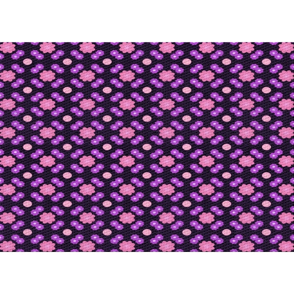 Ahgly Company Machine Washable Indoor Rectangle Transitional Orchid Purple Area Rugs, 7' x 9'