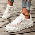 thumbnail image 4 of HEWUQI Flower Lace Shoes for Women Breathable Orthopedic Lightweight Non Slip Athletic Walking Shoes Lace up Arch Support Comfortable Sneakers White Size 5.5, 4 of 6