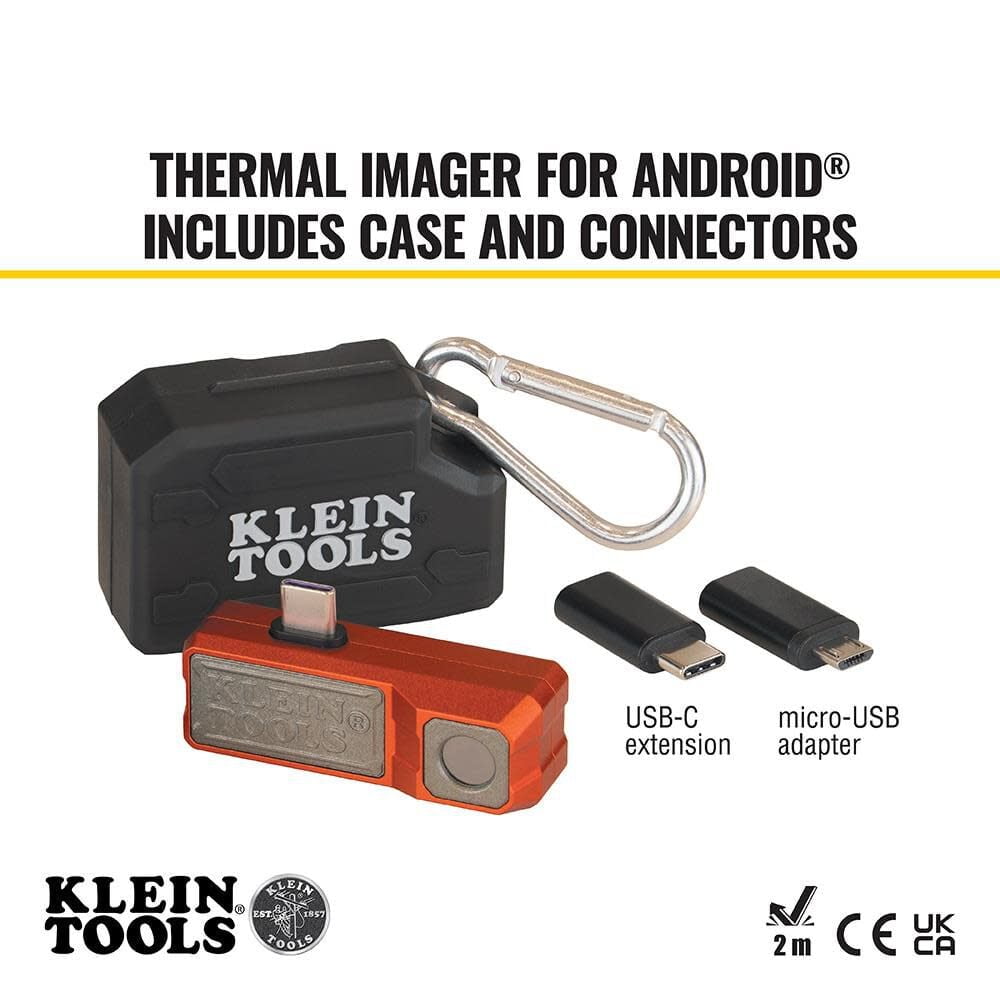 Klein Tools TI220 Thermal Imager for Android Devices, Thermal Imaging Camera, 10,800 Pixels, Three Color Palettes, High/Low Temperatures