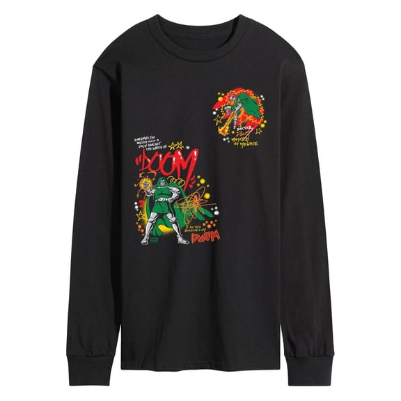 Fantastic Four - Doom Graffiti - Men's Long Sleeve Graphic T-Shirt
