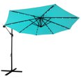 thumbnail image 4 of Outdoor 360 Degrees Rotation Deck Umbrella, Patio Umbrella with Solar Lights - Multicolor, 4 of 8
