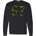 thumbnail image 3 of Inktastic Camouflage Number 67 Drip Pattern Long Sleeve T-Shirt, 3 of 5