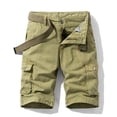 thumbnail image 2 of LYMAYTER Casual Shorts for Men Cotton Cargo Shorts ‌Breathable ‌Breathable Shorts with Multi-Pocket 30-38, 2 of 9