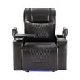 thumbnail image 4 of Harper & Bright Designs Power Motion Recliner for Elderly with Cup Holders and USB Charging Port and Hidden Arm Storage and Swivel Tray Table, Black, 4 of 16