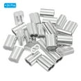 thumbnail image 3 of Unique Bargains 3/16' Aluminum Crimping Loop Sleeves, for Wire Rope Sleeves, Silver Tone 24 Pcs, 3 of 5