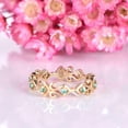 thumbnail image 4 of HeartsAndYou 1ct Natural Green Emerald Stylish Filigree Eternity Band 14k SOLID Yellow Gold, 4 of 9