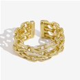 thumbnail image 2 of S925 Silver Sterling Ring Women's Chain Ring with Size Adjustable, 2 of 9