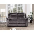 thumbnail image 3 of Modern Living Room Manual Reclining Loveseat, Soft Tufted Pillow Back 2 Seater Sofa Couch, Gray, 3 of 4