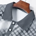 thumbnail image 5 of Fnnxeal Mens Polo Shirts Summer Golf Collared Short Sleeve Graphic Casual Polo Gray Shirts for Men Size 2XL, 5 of 7
