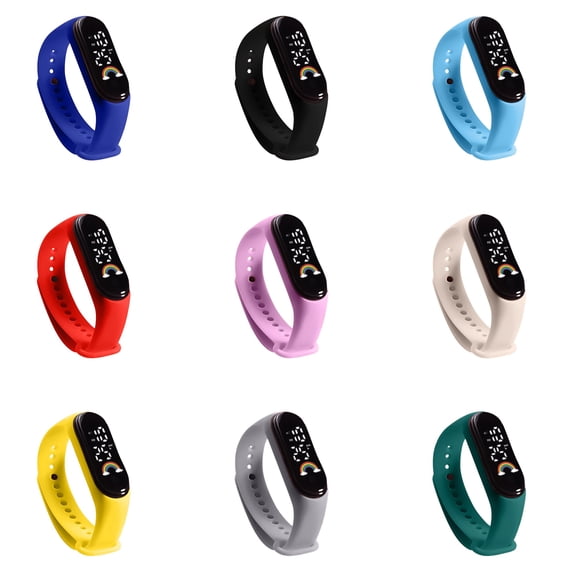 YZZZJZQL Watches For Women Sport Silicone Band Compatible With Watch Soft Wristband Waterproof Sport Strap Led Digital Electronic Wrist Black