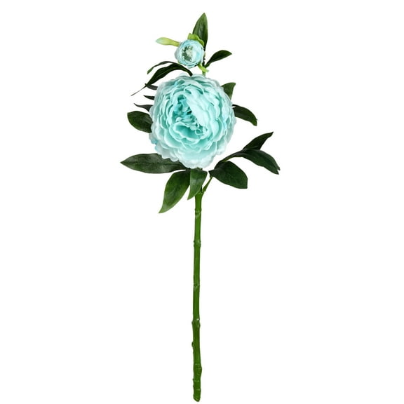 Vickerman 24" Artificial Blue Peony Bush 3/pk