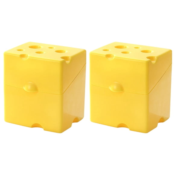 Caja hermética para almacenar 2 rebanadas de queso. Contenedor para queso fresco.
