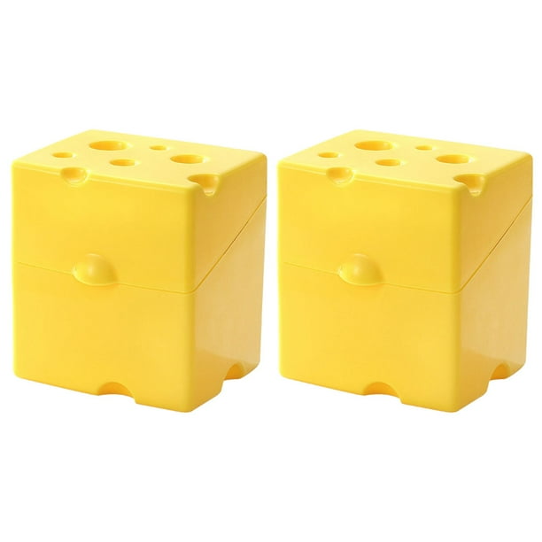 Caja hermética para almacenar 2 rebanadas de queso. Contenedor para queso fresco.