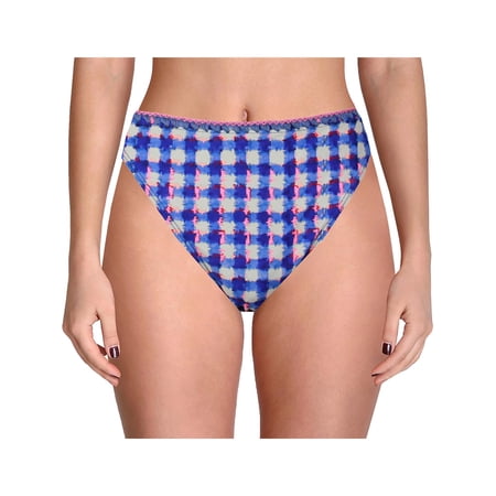 Rachel Rachel Roy Womens Checkered Side Tie Swim Bottom Separates