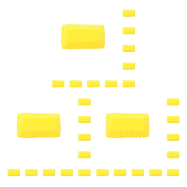 QualitChoice 10 Pcs Moule à Gâteau en Silicone Multicolore Rectangulaire Outils de Cuisson Réutilisables Antiadhésifs Accessoires de Fête Jaune 3Set