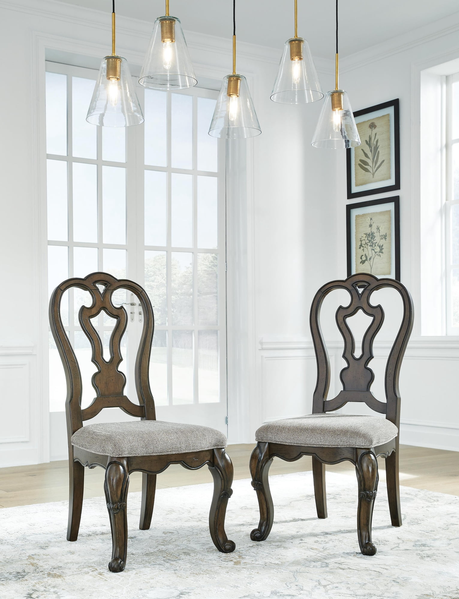 Signature Design by Ashley Maylee Dining Chair, Set of 2, Dark Brown