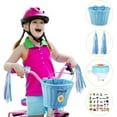 thumbnail image 3 of Kid's Bicycle Basket Streamers Set, Front Handlebar Kid's Bicycle Basket, Daisy Bike Bell, 2 Bike Streamer, 30 Kids Cartoon Sticker, Bike Decoration for Toddler Children Kids Girl, 3 of 9