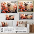 thumbnail image 4 of Designart "Otter in Floral Blooms II" Animals Framed Wall Art - Modern Red Otter Living Room Framed Canvas Art, 4 of 6