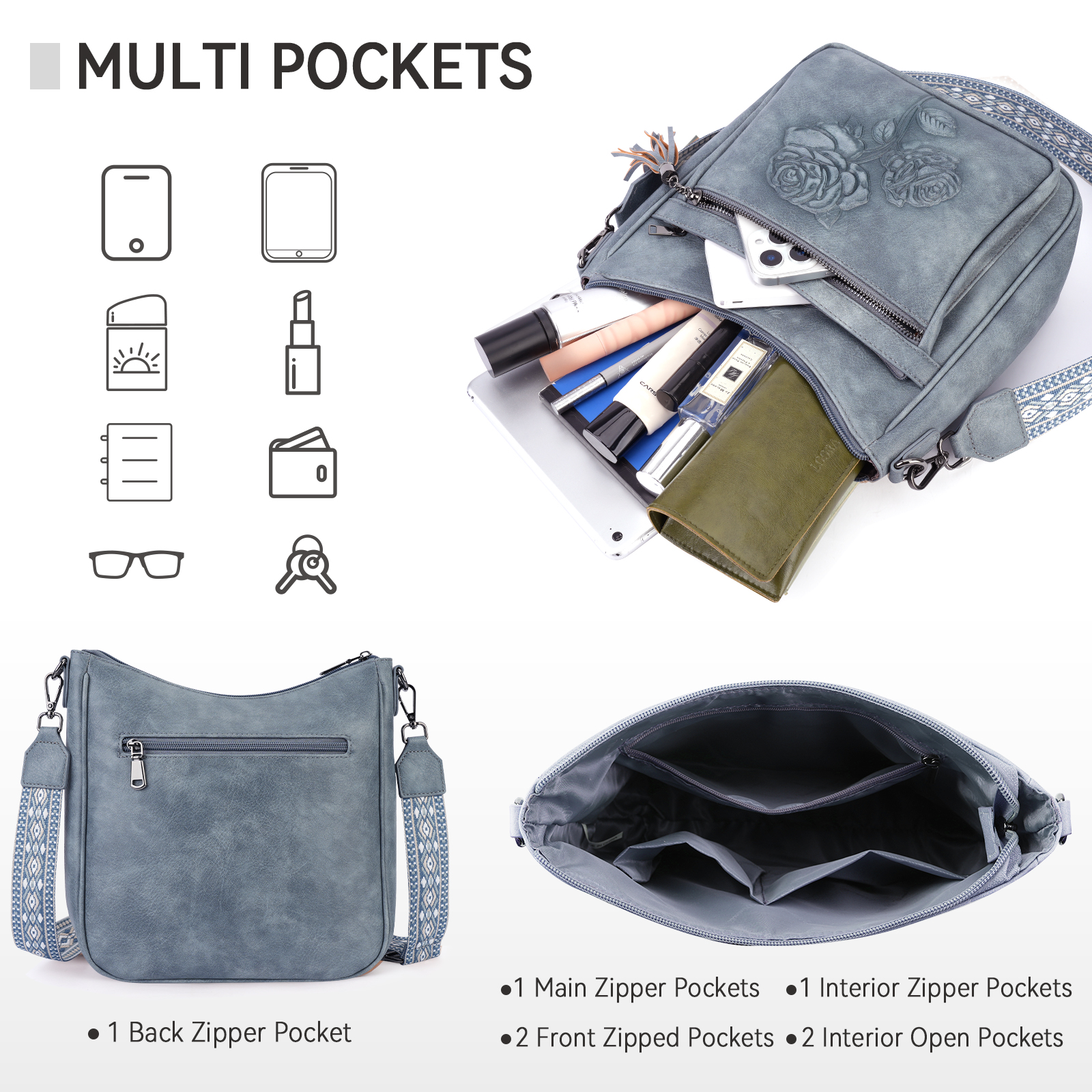 【Special Keepsake Gift】APHISON Crossbody Bags Casual Sling Backpack for Women, Shoulder Bag Travel Bag Cross Body Purses Bags with Adjustable Strap