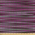 thumbnail image 2 of Ambesonne Magenta Fabric by the Yard Microfiber, Vintage Knit Pattern, 10 Yards, Fuchsia and Violet, 2 of 4