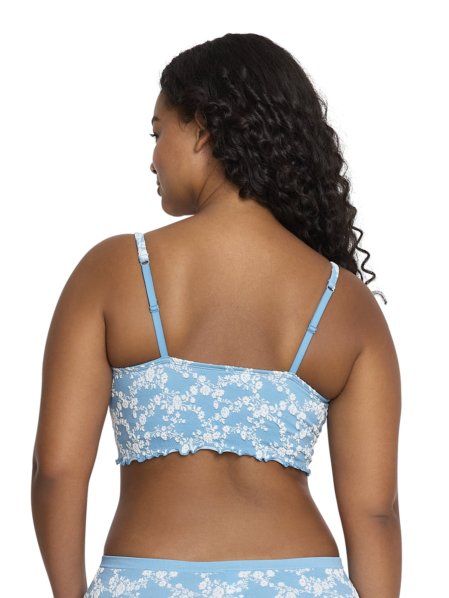 Mills by Millie Bobby Brown Women's Floral Seamless Padded Bralette, Sizes XS-XXXL
